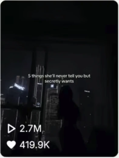 Faceless social media post with 2.7 million views and 419.9 thousand likes
